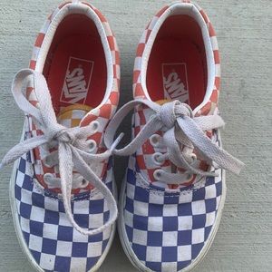 Kids checkered Vans size 12